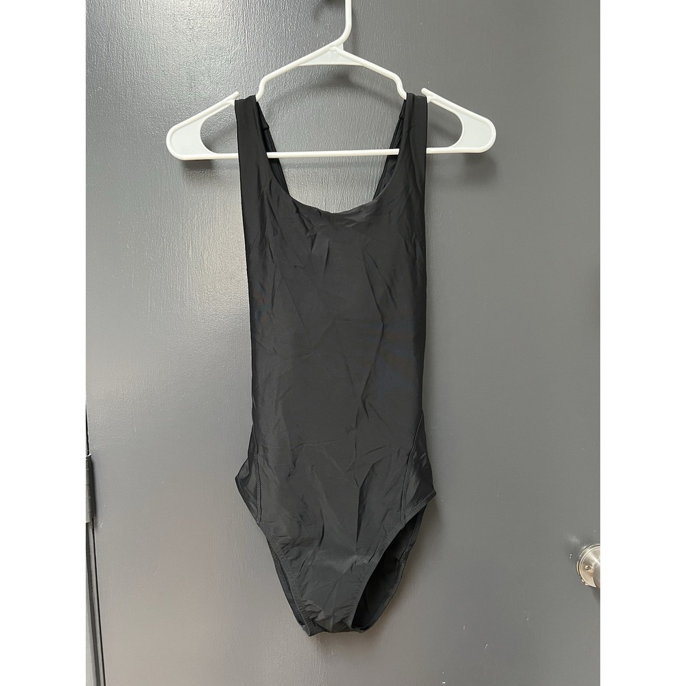 Sweaty Betty Swimsuit Women's Size M Black One Piece Cross Back Cut Out